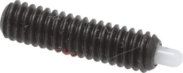 Gibraltar - 8-32, 5/8" Thread Length, 3/32" Plunger Projection, Steel Threaded Spring Plunger - 0.07" Max Plunger Diam, 5/8" Plunger Length, 0.7 Lb Init End Force, 2.3 Lb Final End Force, 1/16" Hex - Exact Tool & Supply