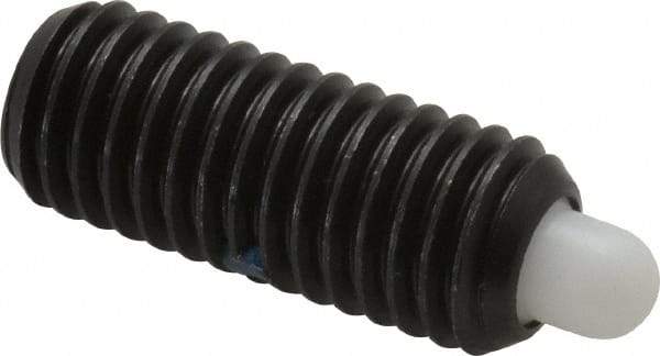 Gibraltar - 1/2-13, 1-1/4" Thread Length, 1/4" Plunger Projection, Steel Threaded Spring Plunger - 1/4" Max Plunger Diam, 1-1/4" Plunger Length, 2.7 Lb Init End Force, 9.3 Lb Final End Force, 1/4" Hex - Exact Tool & Supply