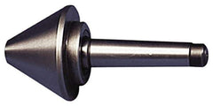 Value Collection - MT4 Taper Shank, 4.9" Head Diam Live Center - 1,200 Max RPM, 35mm Point Diam, 185mm Point Length, 1,400 Lb Max Workpc, Bull Nose Point - Exact Tool & Supply