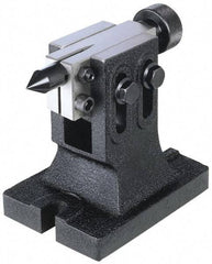 Interstate - 4" Centerline Height, Tailstock - Adjustable, Cast Iron, Use with Speed-Dex Indexing fixtures - Exact Tool & Supply