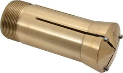 Interstate - 1-1/2 Inch Head Diameter, 0.059 Inch Pilot Hole, 5C Emergency Collet - 3.28" Overall Length, Brass, 0.0032 Inch TIR - Exact Tool & Supply