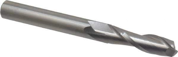 OSG - 5/16", 1-1/8" LOC, 5/16" Shank Diam, 3" OAL, 2 Flute, Solid Carbide Square End Mill - Single End, Uncoated, Spiral Flute, 30° Helix, Centercutting, Right Hand Cut, Right Hand Flute, Series 462 - Exact Tool & Supply