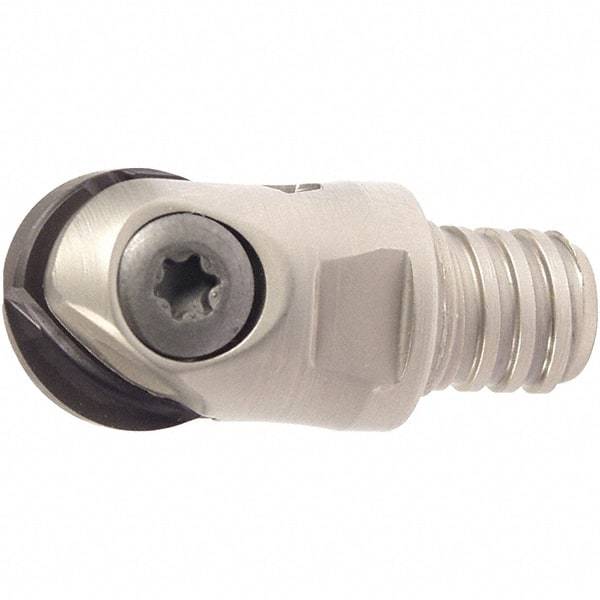 Iscar - 12mm Cut Diam, 28mm OAL, Indexable Ball Nose End Mill - 20mm Head Length, T08 Modular Connection, HCM-MM Toolholder, HBF-QF, HBR-QF, HCD-QF, HCR Insert - Exact Tool & Supply
