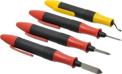Shaviv - Hand Deburring Tool Set - Plastic Handle - Exact Tool & Supply