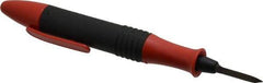 Shaviv - 2 Piece Hand Deburring Tool Set - C40 Blade, Plastic Handle, For Straight Edges, Hole Edges, Hole Back-Edges, Hole Inner Surfaces, Flat Surfaces - Exact Tool & Supply