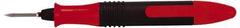 Shaviv - 2 Piece Hand Deburring Tool Set - E400 Blade, Plastic Handle, For Straight Edges, Hole Edges, Hole Back-Edges, Hole Inner Surfaces, Flat Surfaces - Exact Tool & Supply