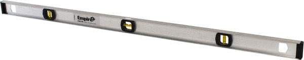 Empire Level - 48" Long 3 Vial I-Beam Level - Aluminum, Silver, 1 Level & 2 Plumb Vials - Exact Tool & Supply
