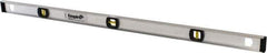 Empire Level - 48" Long 3 Vial I-Beam Level - Aluminum, Silver, 1 Level & 2 Plumb Vials - Exact Tool & Supply