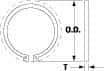Thomson Industries - 0.078" Wide, Steel 1-1/2" External Retaining Ring - For Use with Linear Bearing SSU-24, SUPER-24, 243848 - Exact Tool & Supply