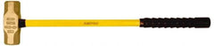 Ampco - 18 Lb Aluminum Bronze Nonsparking Sledge Hammer - 33" OAL, Fiberglass Handle - Exact Tool & Supply