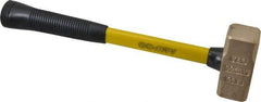 Ampco - 3 Lb Aluminum Bronze Nonsparking Sledge Hammer - 15" OAL, Fiberglass Handle - Exact Tool & Supply