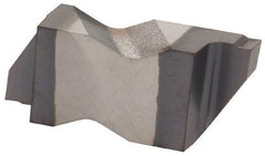 Kennametal - 3M225NG K Grade KC5025, 2.25mm Cutting Width Carbide Grooving Insert - 2.39mm Max Depth of Cut, Right Hand, 0.19mm Corner Radius, TiAlN Finish - Exact Tool & Supply
