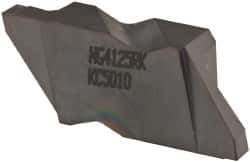 Kennametal - 4125NG K Grade KC5010, 3.18mm Cutting Width Carbide Grooving Insert - 3.81mm Max Depth of Cut, Right Hand, 0.19mm Corner Radius, TiAlN Finish - Exact Tool & Supply