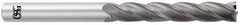 OSG - 5/8", 2" LOC, 5/8" Shank Diam, 6" OAL, 4 Flute, Solid Carbide Square End Mill - Single End, TiCN Finish, Spiral Flute, 30° Helix, Centercutting, Right Hand Cut, Right Hand Flute, Series 484 - Exact Tool & Supply
