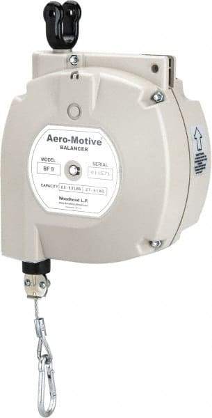 Aero-Motive - 9 Lb Load Capacity, 6.6' Travel Distance, Tool Balancer - Steel Cable, High Impact Composite Housing, Locking Mechanism - Exact Tool & Supply