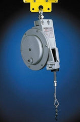 Aero-Motive - 100 Lb Load Capacity, 7' Travel Distance, Tool Balancer - Steel Cable, Cast Aluminum Housing, Tension Adjustment, Locking Mechanism - Exact Tool & Supply