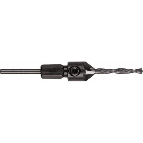 DeWALT - 3/4" Cutter Diam, 11/64" Drill Compatibility, 3-1/2" Overall Length, Adjustable Depth Drill Countersink - Exact Tool & Supply
