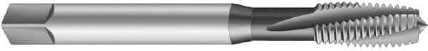 Emuge - #1-72 UNF 2 Flute 2BX Plug Spiral Flute Tap - Cobalt, Oxide Finish, 1.772" OAL, Left Hand Flute, Right Hand Thread, Series Rekord C-Ti - Exact Tool & Supply