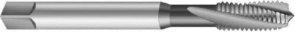 Emuge - #3-56 UNF 2 Flute 3BX Modified Bottoming Spiral Flute Tap - Cobalt, Oxide Finish, 1.969" OAL, Right Hand Flute, Right Hand Thread, Series Rekord D-Ti - Exact Tool & Supply