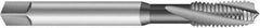 Emuge - #3-56 UNF 2 Flute 3BX Modified Bottoming Spiral Flute Tap - Cobalt, Oxide Finish, 1.969" OAL, Right Hand Flute, Right Hand Thread, Series Rekord D-Ti - Exact Tool & Supply