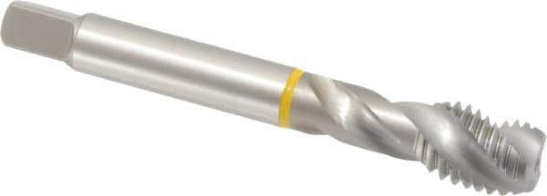 Emuge - 5/8-11 UNC 3 Flute 2B Modified Bottoming Spiral Flute Tap - Cobalt, Bright Finish, 4.331" OAL, Right Hand Flute, Right Hand Thread, Series Enorm - Exact Tool & Supply