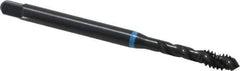 Emuge - #10-24 UNC 3 Flute 2B Modified Bottoming Spiral Flute Tap - Cobalt, Oxide Finish, 2.756" OAL, Right Hand Flute, Right Hand Thread, Series Enorm-VA - Exact Tool & Supply