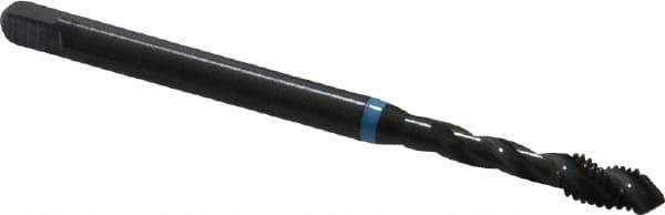 Emuge - #10-32 UNF 3 Flute 3B Modified Bottoming Spiral Flute Tap - Cobalt, Oxide Finish, 2.756" OAL, Right Hand Flute, Right Hand Thread, Series Enorm-VA - Exact Tool & Supply