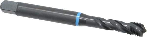 Emuge - 3/8-24 UNF 3 Flute 2B Modified Bottoming Spiral Flute Tap - Cobalt, Oxide Finish, 3.937" OAL, Right Hand Flute, Right Hand Thread, Series Enorm-VA - Exact Tool & Supply