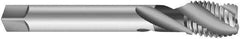 Emuge - 3/4-14 NPT, 15° Helix, 5 Flutes, Modified Bottoming Chamfer, Bright Finish, High Speed Steel, Spiral Flute Pipe Tap - Right Hand Flute, 29/32" Shank Diam, 1.38" Thread Length, 0.503-0.627" Projection, 0.679" Square Size, - Exact Tool & Supply