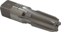 Emuge - 3/8-18 NPT Thread, 5 Flute Standard Pipe Tap - 2-9/16" OAL, 1.06" Thread Length, 0.7" Shank Diam, Bright Finish, Cobalt - Exact Tool & Supply