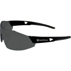 Smith & Wesson - Smoke Lenses, Frameless Safety Glasses - Anti-Fog, Scratch Resistant, Polycarbonate Frame, Size Universal, Wrap Around - Exact Tool & Supply