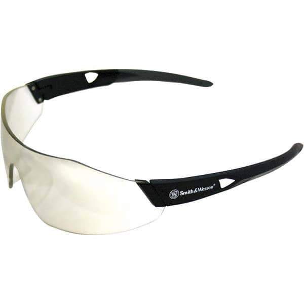 Smith & Wesson - Indoor/Outdoor Lenses, Frameless Safety Glasses - Anti-Fog, Scratch Resistant, Polycarbonate Frame, Size Universal, Wrap Around - Exact Tool & Supply