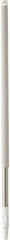 Vikan - 39-1/2 x 1-1/4" Stainless Steel Squeegee Handle - European Threaded Connection, White - Exact Tool & Supply