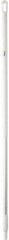 Vikan - 51 x 1-1/4" Aluminum Squeegee Handle - European Threaded Connection, White - Exact Tool & Supply