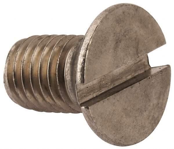Value Collection - M12x1.75 Metric Coarse, 20mm OAL Slotted Drive Machine Screw - Flat Head, Grade 316 & A4 Stainless Steel, Uncoated, Without Washer - Exact Tool & Supply