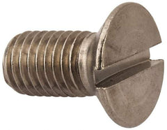 Value Collection - M12x1.75 Metric Coarse, 25mm OAL Slotted Drive Machine Screw - Flat Head, Grade 316 & A4 Stainless Steel, Uncoated, Without Washer - Exact Tool & Supply