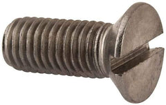 Value Collection - M12x1.75 Metric Coarse, 30mm OAL Slotted Drive Machine Screw - Flat Head, Grade 316 & A4 Stainless Steel, Uncoated, Without Washer - Exact Tool & Supply