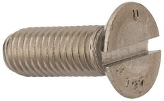 Value Collection - M12x1.75 Metric Coarse, 35mm OAL Slotted Drive Machine Screw - Flat Head, Grade 316 & A4 Stainless Steel, Uncoated, Without Washer - Exact Tool & Supply