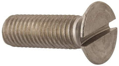 Value Collection - M12x1.75 Metric Coarse, 40mm OAL Slotted Drive Machine Screw - Flat Head, Grade 316 & A4 Stainless Steel, Uncoated, Without Washer - Exact Tool & Supply