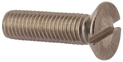 Value Collection - M12x1.75 Metric Coarse, 45mm OAL Slotted Drive Machine Screw - Flat Head, Grade 316 & A4 Stainless Steel, Uncoated, Without Washer - Exact Tool & Supply