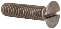 Value Collection - M12x1.75 Metric Coarse, 50mm OAL Slotted Drive Machine Screw - Flat Head, Grade 316 & A4 Stainless Steel, Uncoated, Without Washer - Exact Tool & Supply
