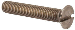 Value Collection - M12x1.75 Metric Coarse, 70mm OAL Slotted Drive Machine Screw - Flat Head, Grade 316 & A4 Stainless Steel, Uncoated, Without Washer - Exact Tool & Supply