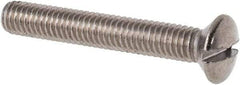 Value Collection - M3x0.50 Metric Coarse, 20mm OAL Slotted Drive Machine Screw - Oval Head, Grade 316 & A4 Stainless Steel, Uncoated, Without Washer - Exact Tool & Supply