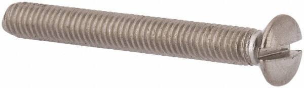 Value Collection - M3x0.50, 25mm OAL Slotted Drive Machine Screw - Oval Head, Grade 316 & A4 Stainless Steel, Uncoated, Without Washer - Exact Tool & Supply
