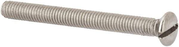 Value Collection - M3x0.50 Metric Coarse, 30mm OAL Slotted Drive Machine Screw - Oval Head, Grade 316 & A4 Stainless Steel, Uncoated, Without Washer - Exact Tool & Supply