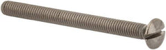 Value Collection - M3x0.50 Metric Coarse, 35mm OAL Slotted Drive Machine Screw - Oval Head, Grade 316 & A4 Stainless Steel, Uncoated, Without Washer - Exact Tool & Supply
