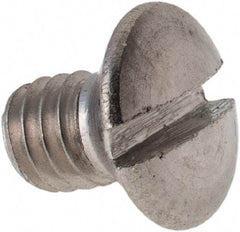 Value Collection - M4x0.70 Metric Coarse, 6mm OAL Slotted Drive Machine Screw - Oval Head, Grade 316 & A4 Stainless Steel, Uncoated, Without Washer - Exact Tool & Supply