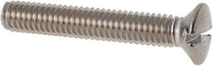 Value Collection - M4x0.70 Metric Coarse, 25mm OAL Slotted Drive Machine Screw - Oval Head, Grade 316 & A4 Stainless Steel, Uncoated, Without Washer - Exact Tool & Supply