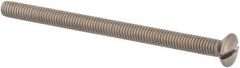 Value Collection - M4x0.70 Metric Coarse, 60mm OAL Slotted Drive Machine Screw - Oval Head, Grade 316 & A4 Stainless Steel, Uncoated, Without Washer - Exact Tool & Supply