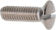 Value Collection - M5x0.80 Metric Coarse, 16mm OAL Slotted Drive Machine Screw - Oval Head, Grade 316 & A4 Stainless Steel, Uncoated, Without Washer - Exact Tool & Supply